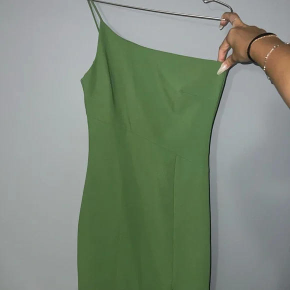 green emerald velvet dress Likely Jenny Dress in Sage main image 0
